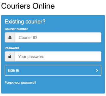 Hermes couriers online login